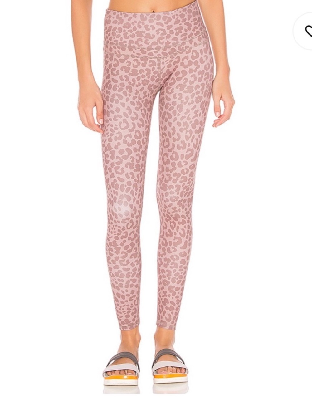 Varley Biona Pink Leopard Print High-Rise Leggings XS